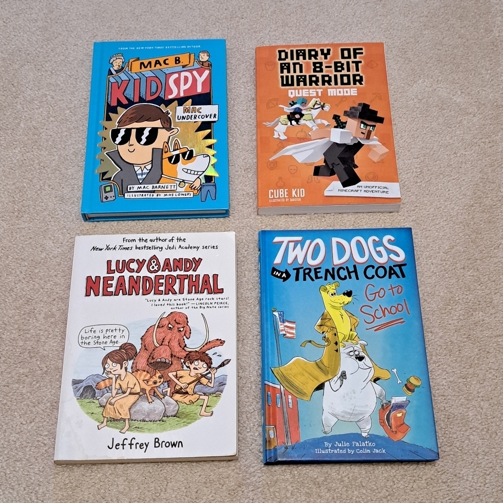Set Of 4 Kids Books Youth Graphic Novel Paperback Hardcover Books